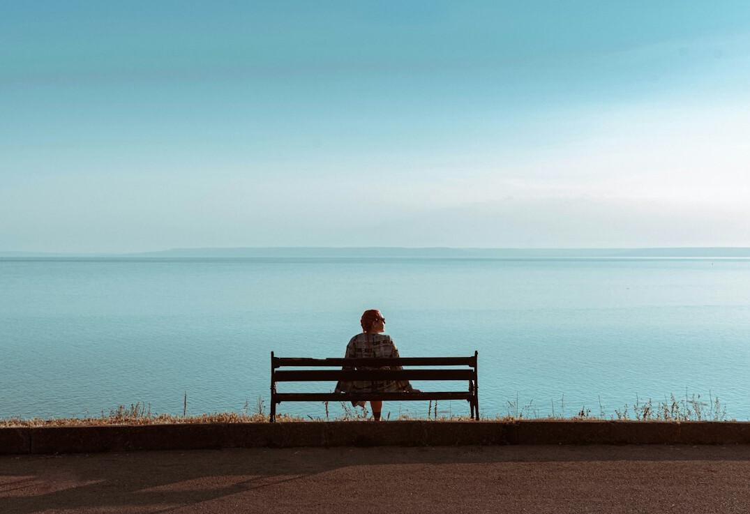 person reflecting alone