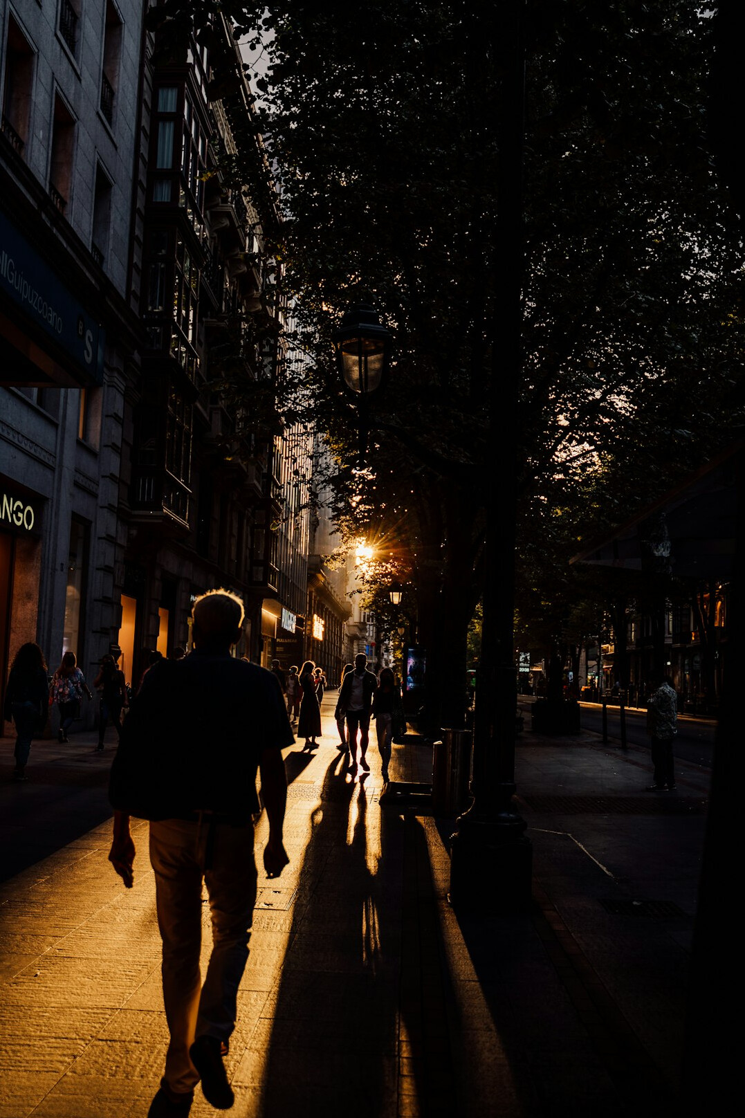 urban crowd walking